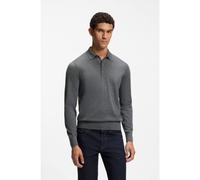 BOSS Merino-wool polo sweater - Style H-Lancione, 50565503 Dark Grey S