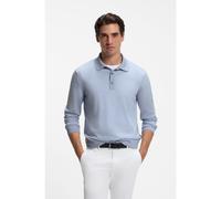 BOSS Merino-wool polo sweater - Style H-Lancione, 50565503 Light Blue XXXL