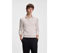BOSS Merino-wool polo sweater - Style H-Lancione, 50565503 Natural XXXL