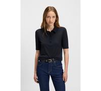 BOSS Merino-wool polo sweater with five-button placket - Style Fidenka, 50545015 Dark Blue XXL