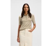 BOSS Merino-wool polo sweater with five-button placket - Style Fidenka, 50545015 Light Beige XS