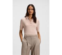 BOSS Merino-wool polo sweater with five-button placket - Style Fidenka, 50545015 light pink S