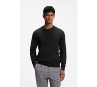 BOSS Merino-wool sweater with logo embroidery - Style H-Leno-L, 50571914 Black S
