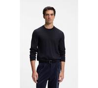 BOSS Merino-wool sweater with logo embroidery - Style H-Leno-L, 50571914 Dark Blue S