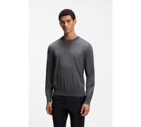 BOSS Merino-wool sweater with logo embroidery - Style H-Leno-L, 50571914 Grey XL