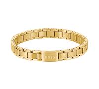 BOSS Metal Link Essential Bracelet Stainless Steel 1580711 - Man - Leather Gold