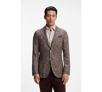 BOSS Micro-patterned slim-fit blazer in Italian fabric - Style L-Heston-Soft-2PP263, 50570724 Brown 36R