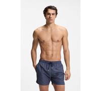 BOSS Micro-print swim shorts with logo badge - Style Vibe, 50518968 Blue XXL