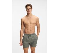 BOSS Mens Vibe Seasonal-Pattern Swim Shorts with Logo Label