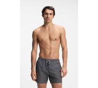 BOSS Micro-print swim shorts with logo badge - Style Vibe, 50518968 Grey S