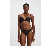 BOSS Microfibre thong with lace inserts - Style THONG_B.PURE, 50545055 Black XXL