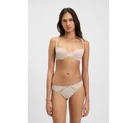 BOSS Microfibre thong with lace inserts - Style THONG_B.PURE, 50545055 Light Beige XXL