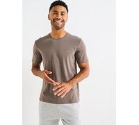 BOSS Stretch-cotton regular-fit T-shirt with embroidered logo - Style Mix&Match T-Shirt R, 50515312 Brown S