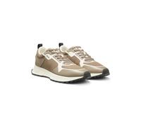 BOSS Mixed-material trainers with mesh details and branding - Style Jonah_Runn_meth, 50513195 Beige 9