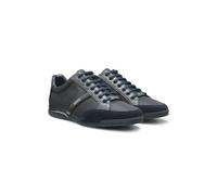 BOSS Mixed-material trainers with suede and faux leather - Style Saturn_Lowp_mx A_N, 50498265 Dark Blue 5
