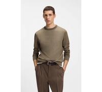 BOSS Mixed-structure sweater in a virgin-wool blend - Style H-Hincluso_IN, 50564601 Brown XXL