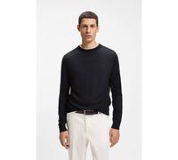BOSS Mixed-structure sweater in a virgin-wool blend - Style H-Hincluso_IN, 50564601 Dark Blue L