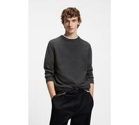 BOSS Mixed-structure sweater in a virgin-wool blend - Style H-Hincluso_IN, 50564601 Dark Grey XXL