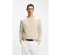 BOSS Mixed-structure sweater in a virgin-wool blend - Style H-Hincluso_IN, 50564601 Natural L