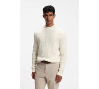 BOSS Mock-neck sweater in virgin wool and cashmere - Style L-Fredo, 50570763 Natural XXL