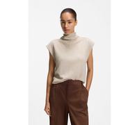 BOSS Mock-neck top in cashmere and virgin wool - Style C_Faprila, 50569892 Light Beige S