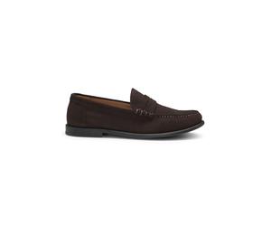 BOSS Mokassins Aus Veloursleder Mit Pennyloafer-Detail Und Geprägtem Logo