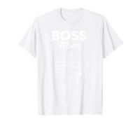 Boss Mom Leadership Working Mother Day Career Woman Success Value Graphic T-Shirt, Men, White, M