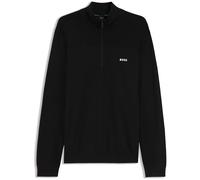 The Open Golf Sweatshirt Momentum 1/4 Knit Top Black Hugo Boss Mens Official