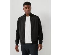 BOSS Momentum-X Hybrid Regular Fit Zip Through Knitted Jacket, Black, Size L, Men Black