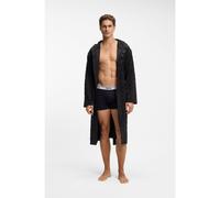 BOSS Monogram-pattern dressing gown in cotton-blend terry - Style Fashion Robe, 50479411 Black S