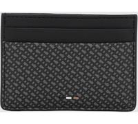 Boss Monogram Pattern Leather Card Holder with Four Slots - Size: OS - male