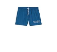 BOSS Mooneye Quick-Dry Men's Beachwear Swimming Trunks, Open Blue 462, M