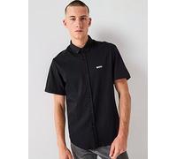 BOSS Motion Regular Fit Short Sleeve Shirt, Black, Size 3Xl, Men Black