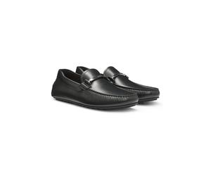 BOSS Nappa-leather driver shoes with branded hardware - Style Noel_Mocc_ltfhw, 50548100 Black 9