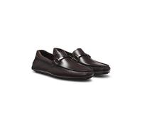 BOSS Nappa-leather driver shoes with branded hardware - Style Noel_Mocc_ltfhw, 50548100 Dark Brown 10