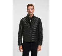 BOSS Nappa-leather jacket with mixed quilting - Style JONN_IN, 50556556 Black 44R