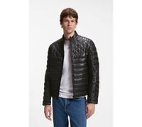 BOSS Nappa leather jacket with quilted panels - Style Jonn2_IN, 50576057 Black 34R