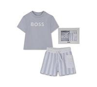 BOSS Newborn Baby Boys Logo T-shirt And Short Set, Light Blue, Size 12 Months Light Blue