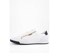 BOSS Nitan Low Profile Nylon/Leather Trainer, White, Size 7, Men White