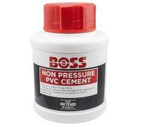 BOSS Non Pressure PVC Solvent Cement 250ml, Plastic Glue for Gap Filling, Waterproof Plastic Weld, Temperature Resistant up to 60°C, Easy Application for Durable Seals.