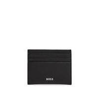 Boss Northon Logo Saffiano Leather Card Holder - Black - One Size