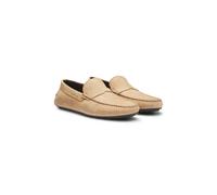 BOSS Nubuck-leather loafers with driver sole - Style Noel_Mocc_tbnu, 50548116 Beige 11