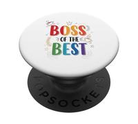 Boss Of The Best Confident Leader Coffee PopSockets Adhesive PopGrip