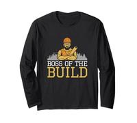 Boss of The Build Funny Construction Supervisor Site Manager Long Sleeve T-Shirt
