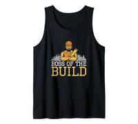 Boss of The Build Funny Construction Supervisor Site Manager Tank Top