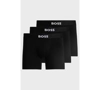 BOSS One 3-Pack Stretch-Cotton Regular Rise Boxer Briefs , Black