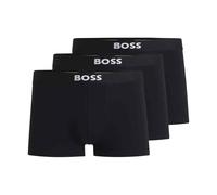 Boss One 3 Pack Stretch-Cotton Trunks | Black | S, M, L, XL