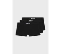 BOSS ONE Stretch-Cotton Trunks 3-Pack - Regular Rise | Black Logo Waistbands