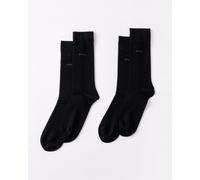 BOSS Men's 2p Rs Bamboo Regular Socks, Black 1, 43-46