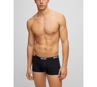 BOSS Mens Trunk 3P Power Three-Pack of Logo-Waistband Trunks in Stretch Cotton